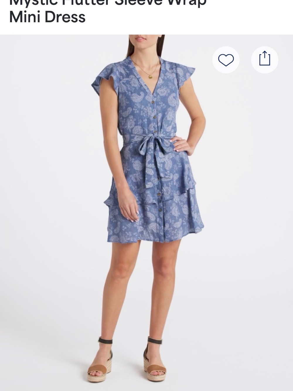 NWT Flag & Anthem Chambray Paisley Dress